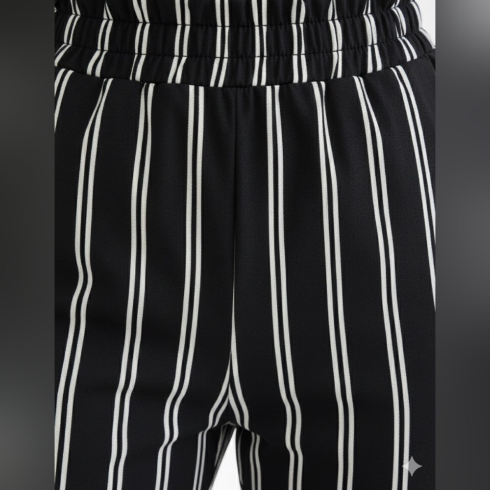 Striped Black and White Kids Bottoms